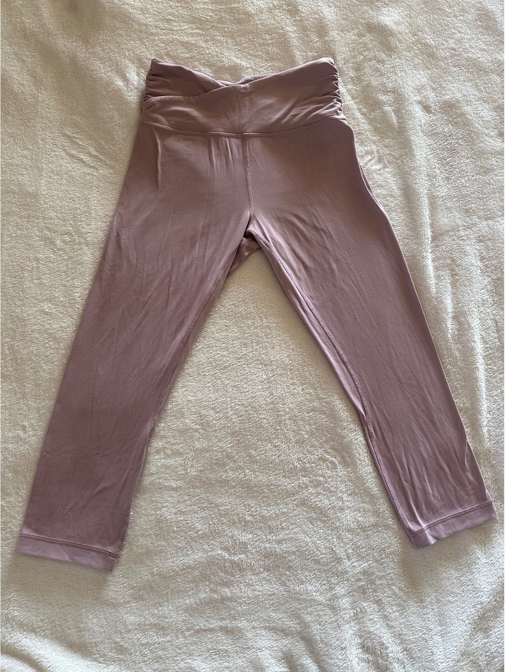 Lululemon Pace Rival HR Running Cropped Leggings - Pink Taupe, Size
